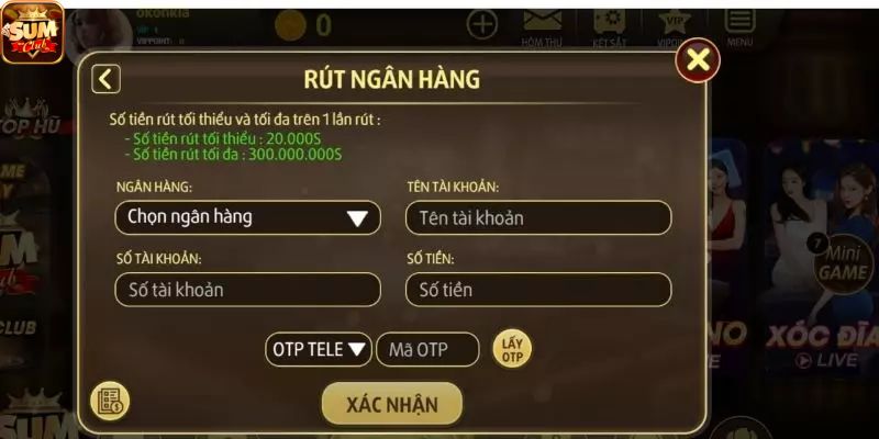 Lưu ý quan trọng cho người chơi khi rút tiền Sumclub